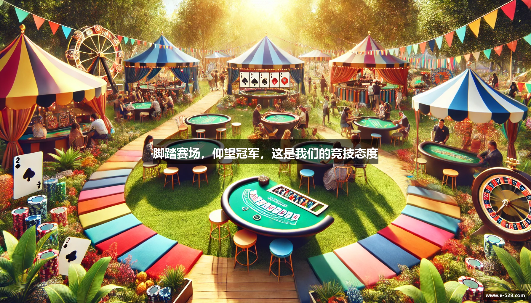脚踏赛场，仰望冠军，这是我们的竞技态度